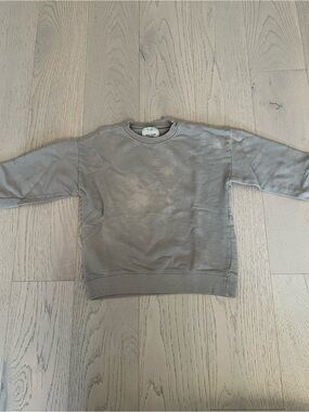 Zara Kids Crewneck Sweatshirt in Taupe Gray